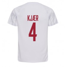 Danmark Simon Kjaer #4 Bortedrakt VM 2022 Kortermet